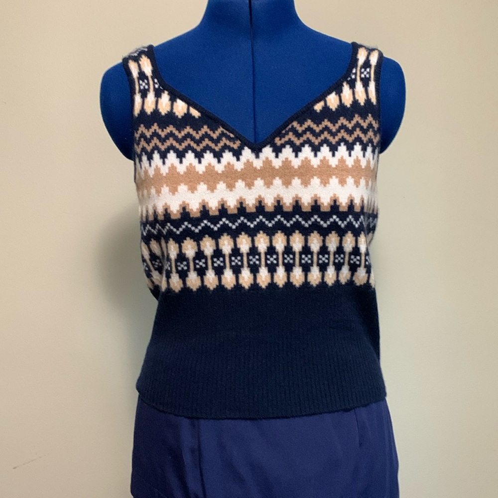 J.Crew cashmere Fair Isle Shell